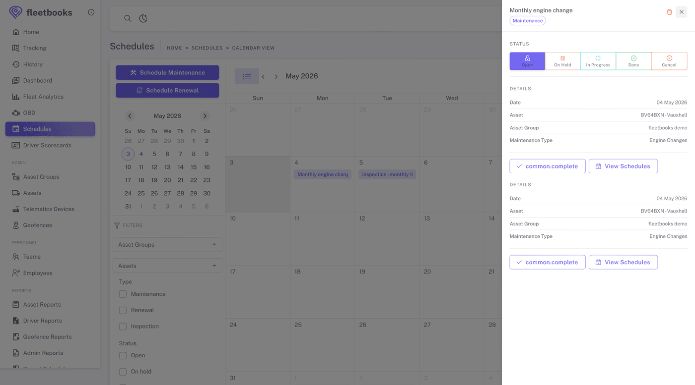 Scheduled Maintenance preview